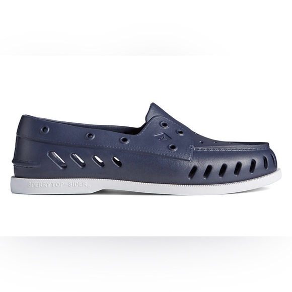 New SPERRY Top Sider Float Shoes Boating Navy Blue White Slip-Ons Nautical NWT - Picture 5 of 13